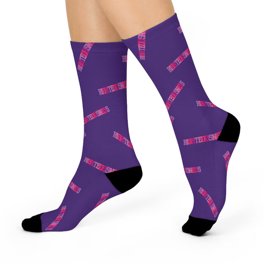RIGHTEOUSNESS Purple Crew Socks