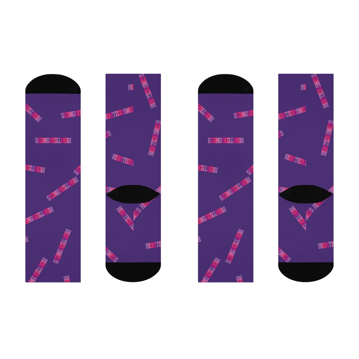 RIGHTEOUSNESS Purple Crew Socks
