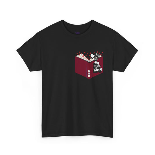 "Living In My Love Story" book t-shirt