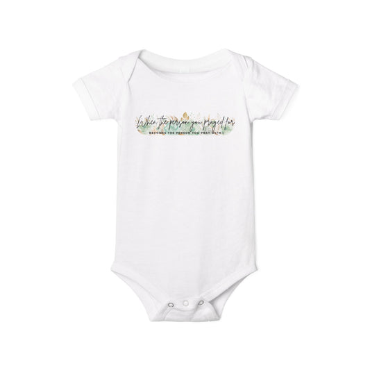 Green Floral Pray Match with Baby Onesie