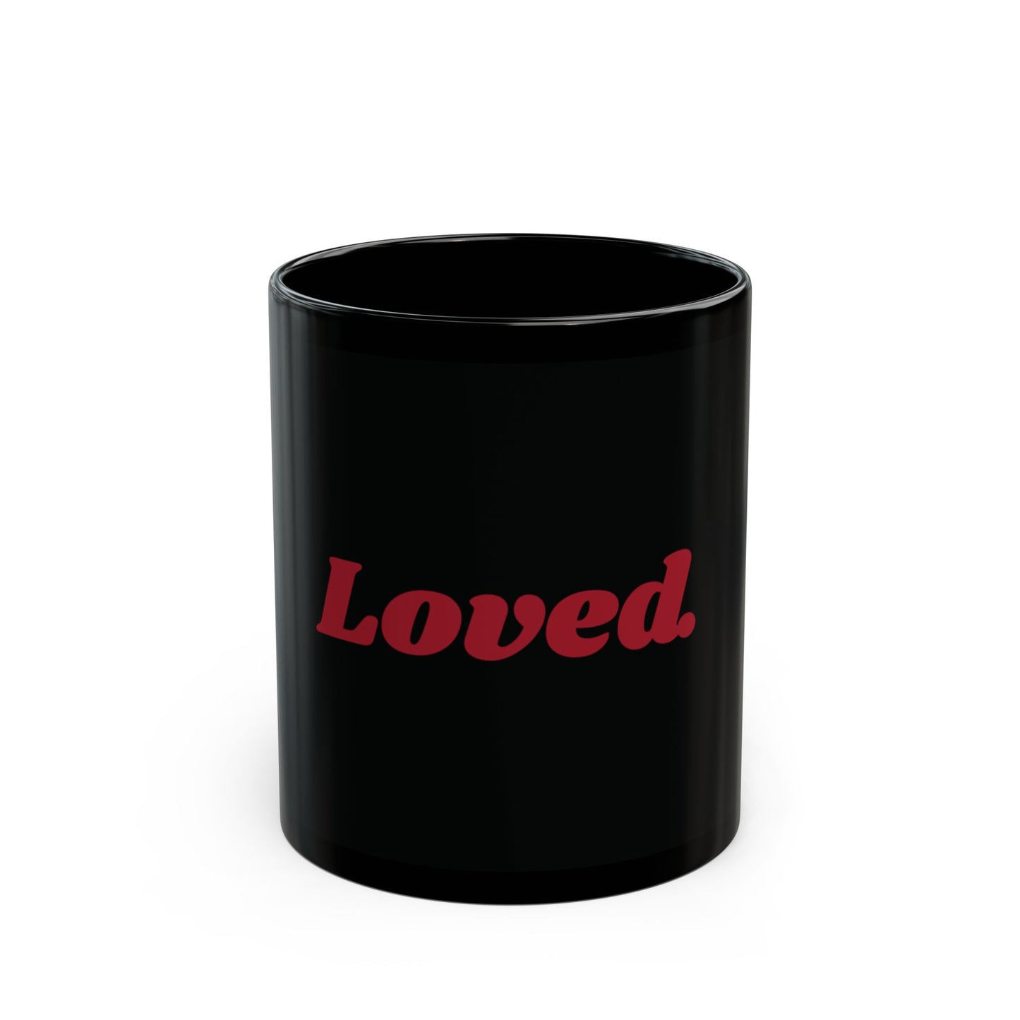 "Loved" Black Mug
