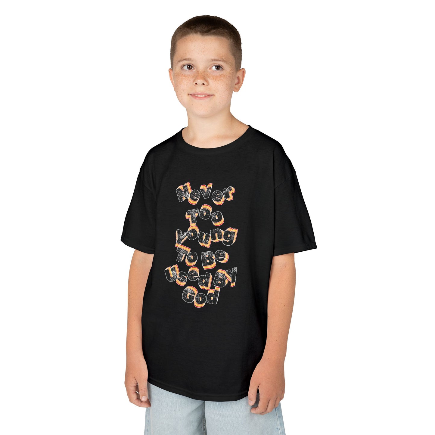 "Never Too Young too be Used By God" Youth tee
