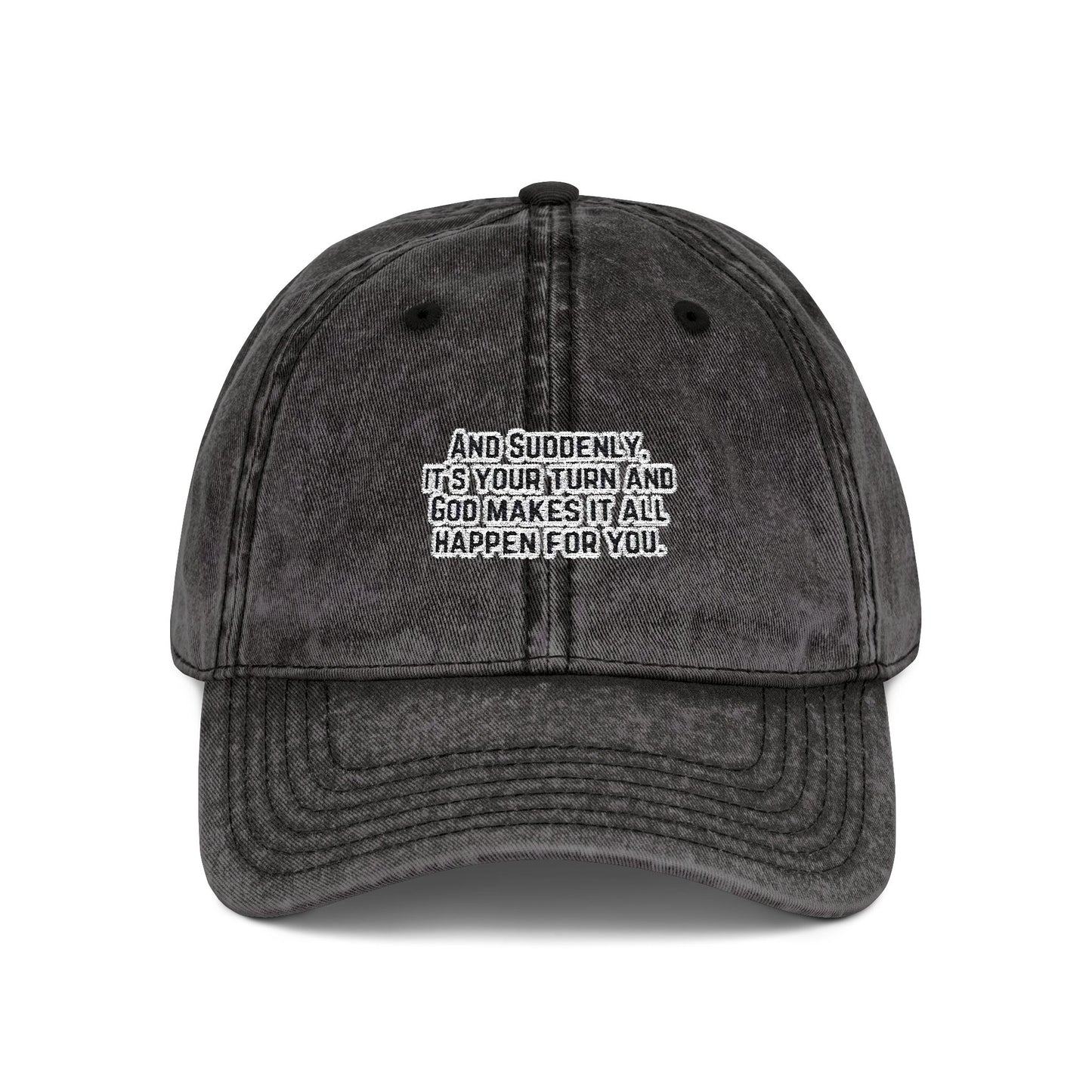 "And Suddenly" Vintage Embroidered Hat