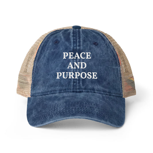 Peace and Purpose - Women's Washed Mesh-Back Cap