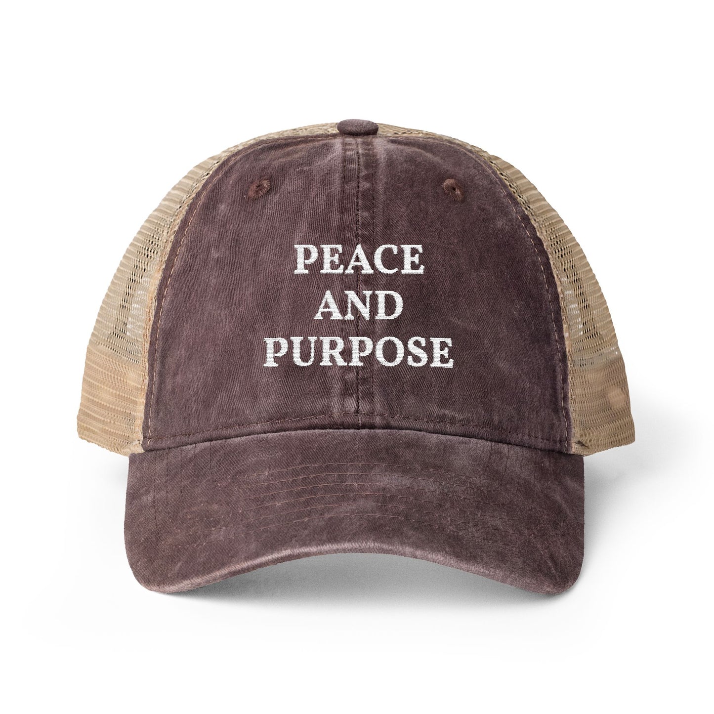 Peace and Purpose - Women's Washed Mesh-Back Cap