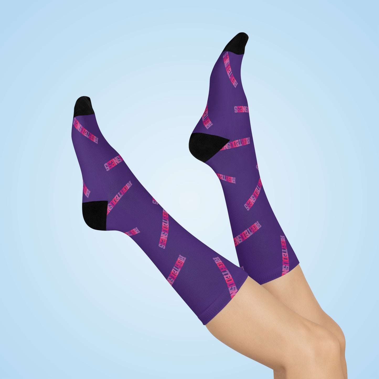 RIGHTEOUSNESS Purple Crew Socks