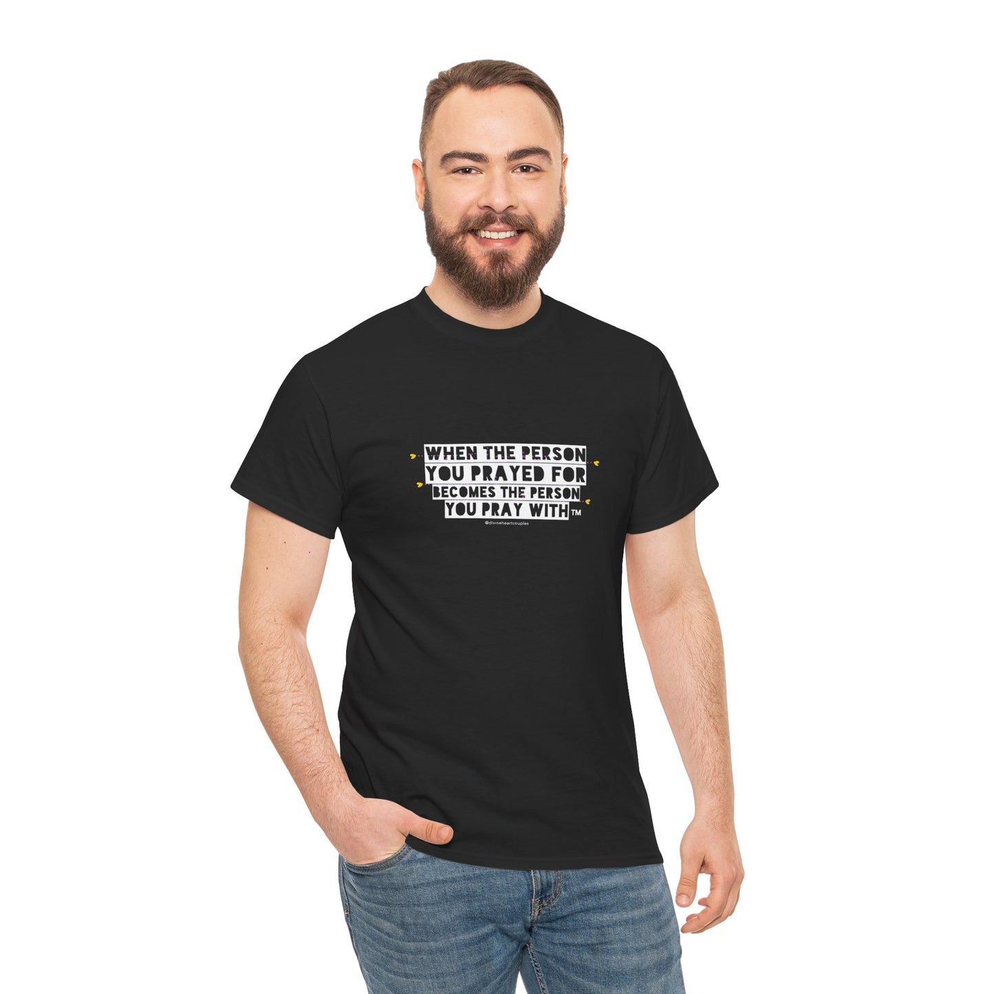 "When The Person You Prayed For Becomes The Person You Pray With" Book Merch tee