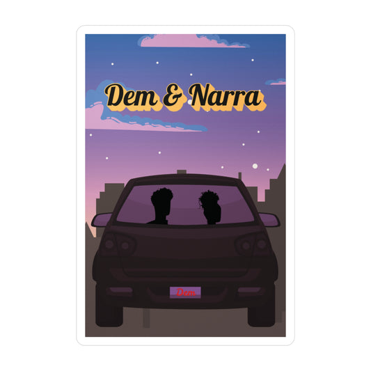 "Dem & Narra" Romance Novel Stickers