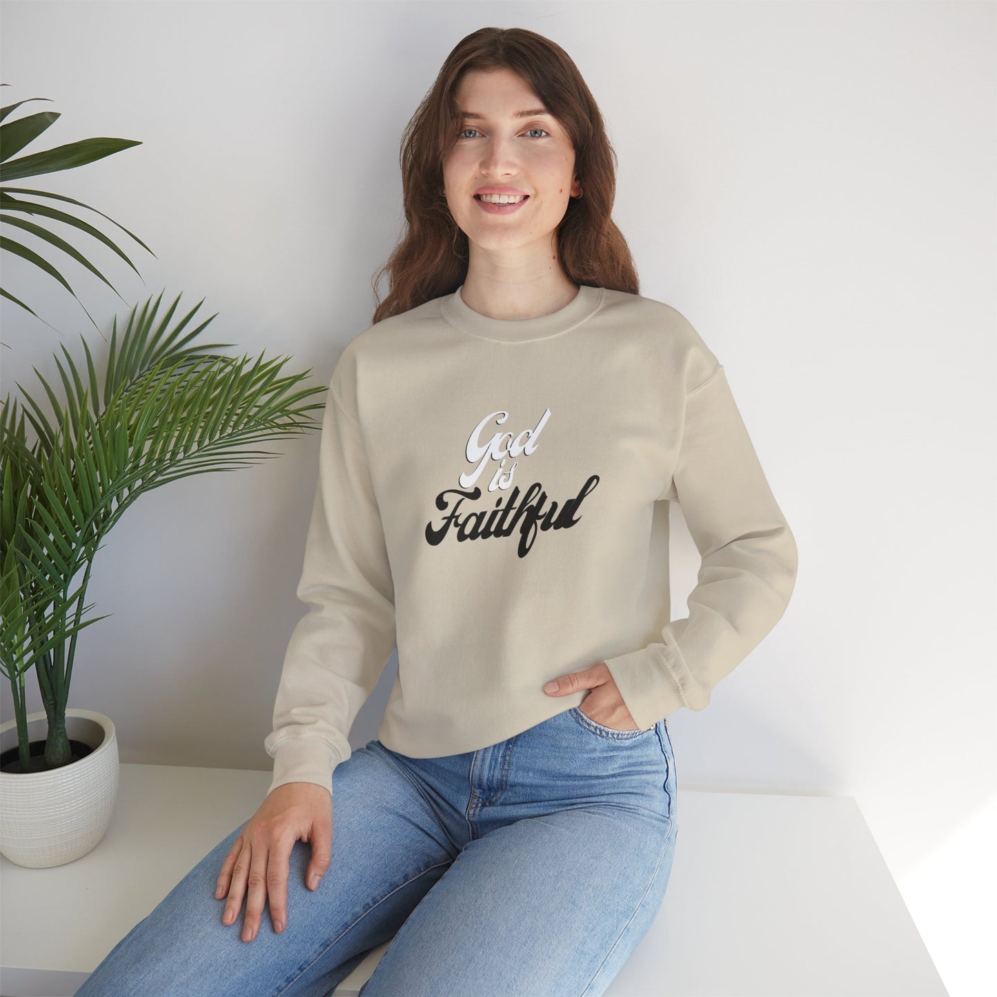 "God is Faithful" Crewneck Sweatshirt