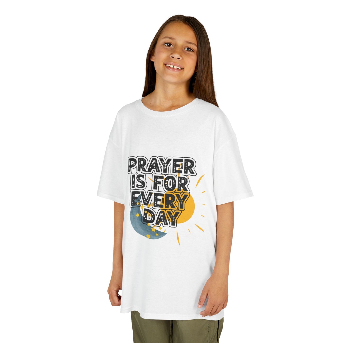 "Prayer is for Every Day"  Youth Heavy Cotton T-Shirt