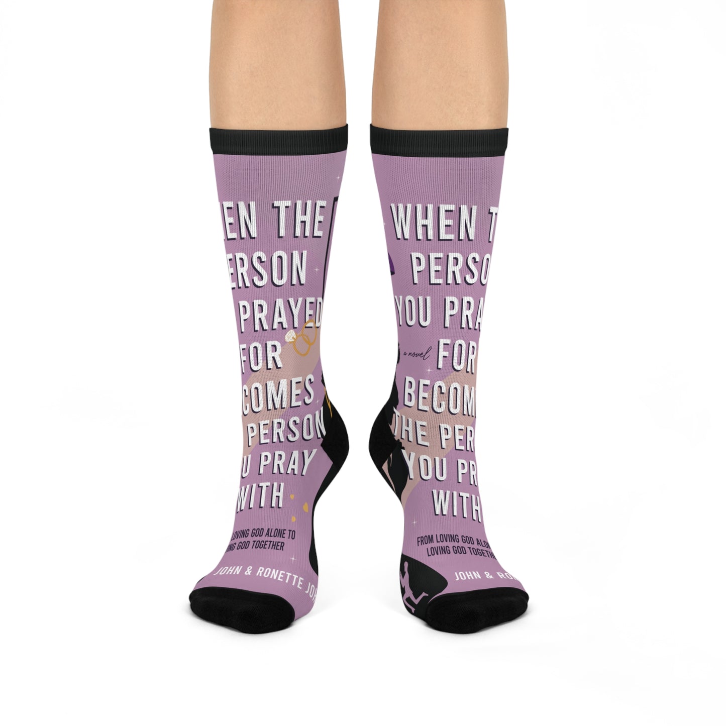 Romance Novel Crew Socks — "When the Person You Prayed For Becomes the Person You Pray With"