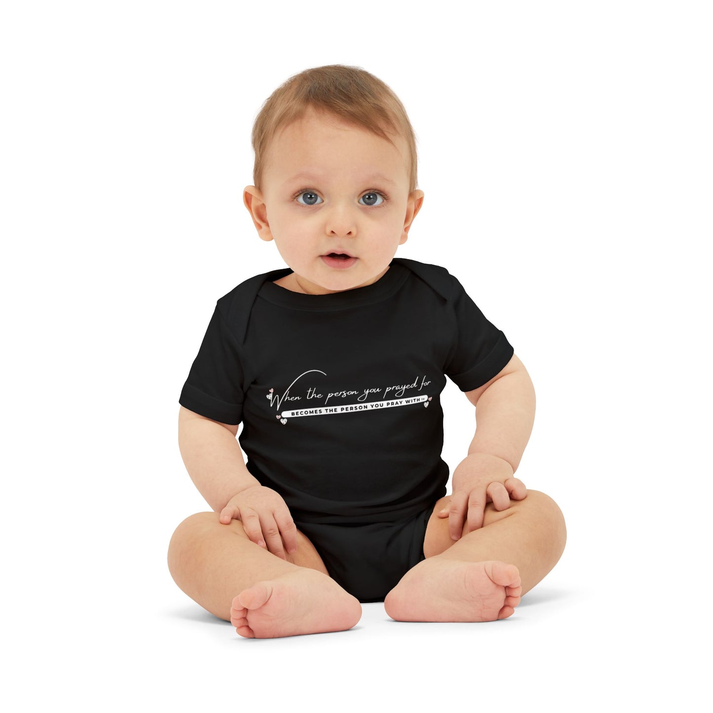 Simple Pray with Hearts - Match with Baby Onesie