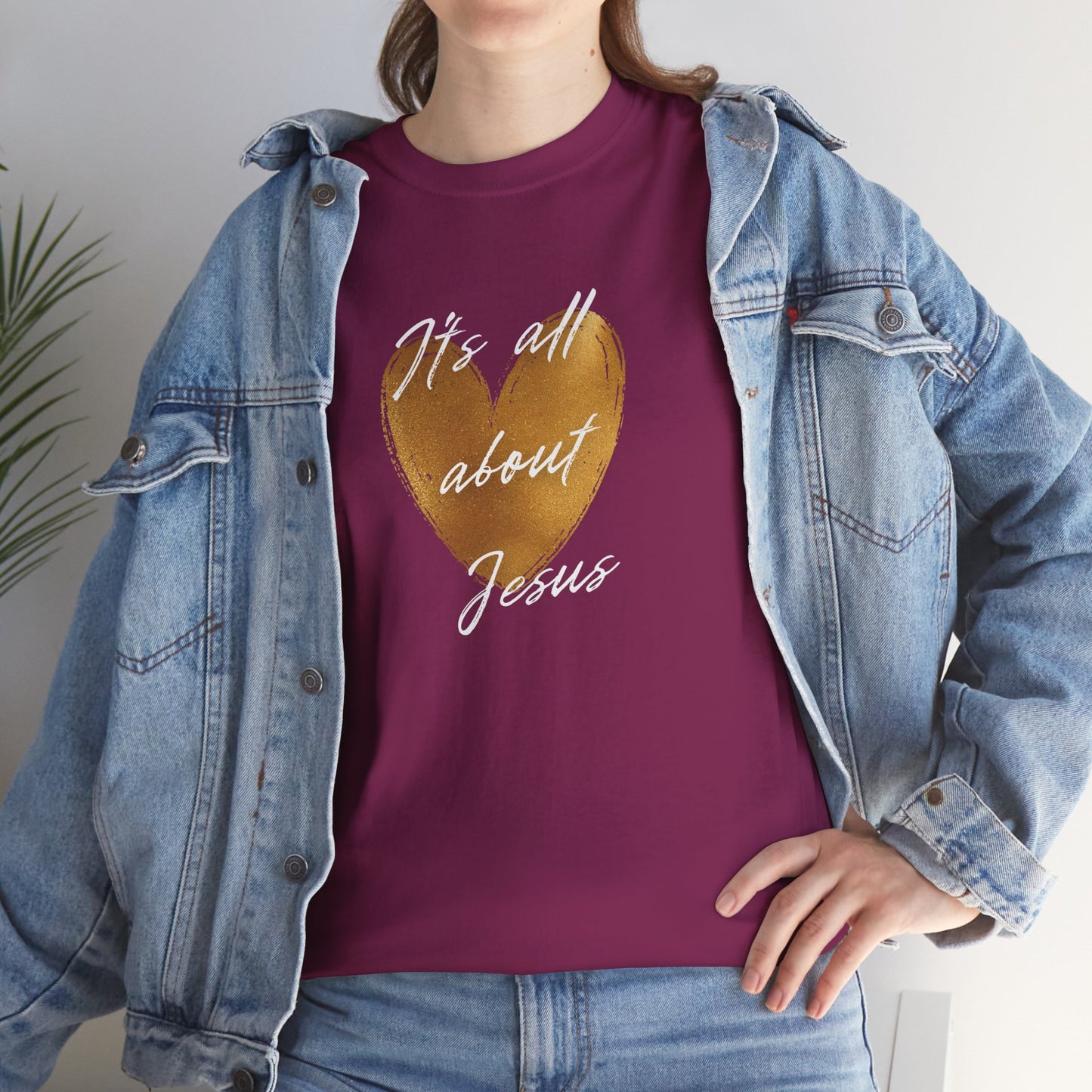 "It's all about Jesus" heart T-Shirt
