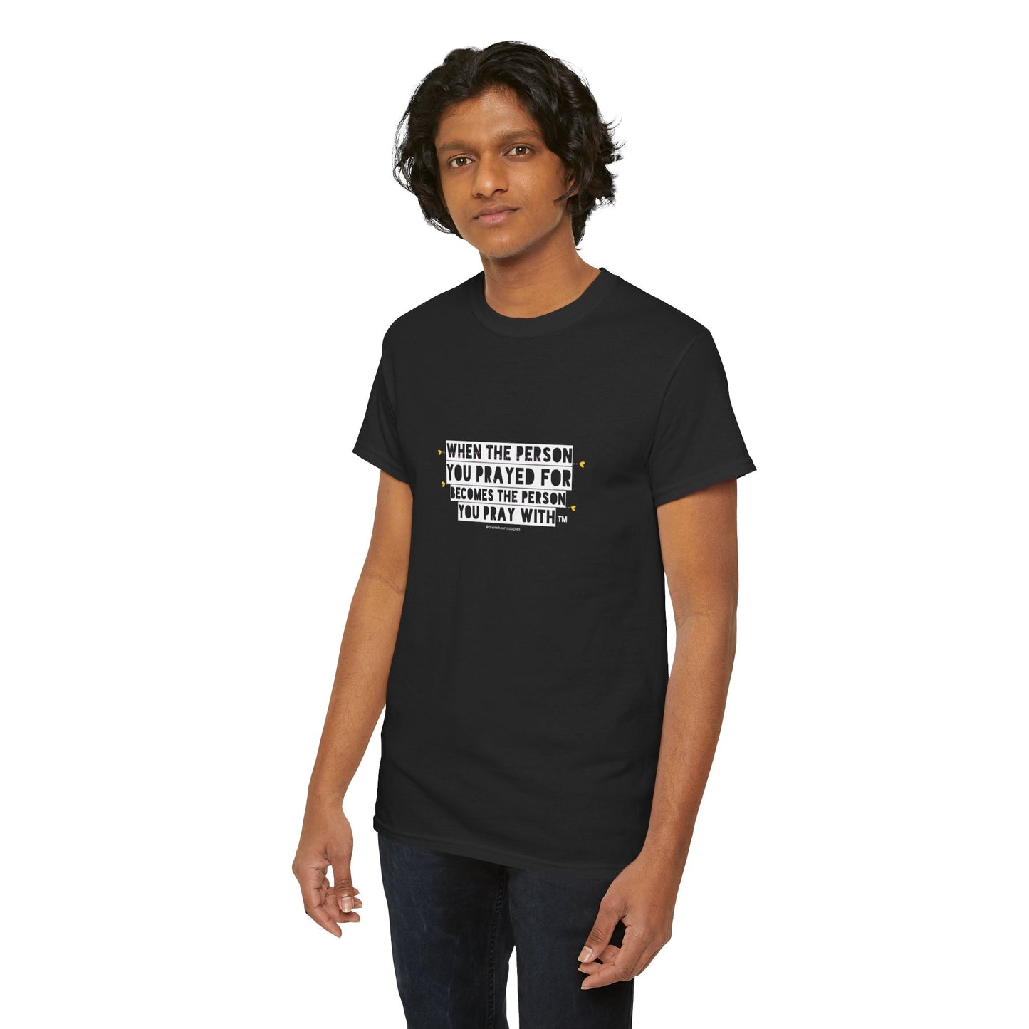 "When The Person You Prayed For Becomes The Person You Pray With" Book Merch tee