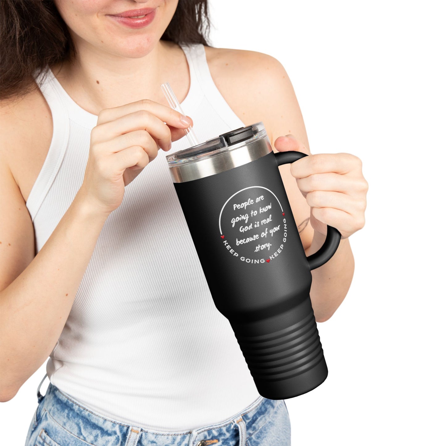 The Keep Going Insulated Travel Mug – 40oz