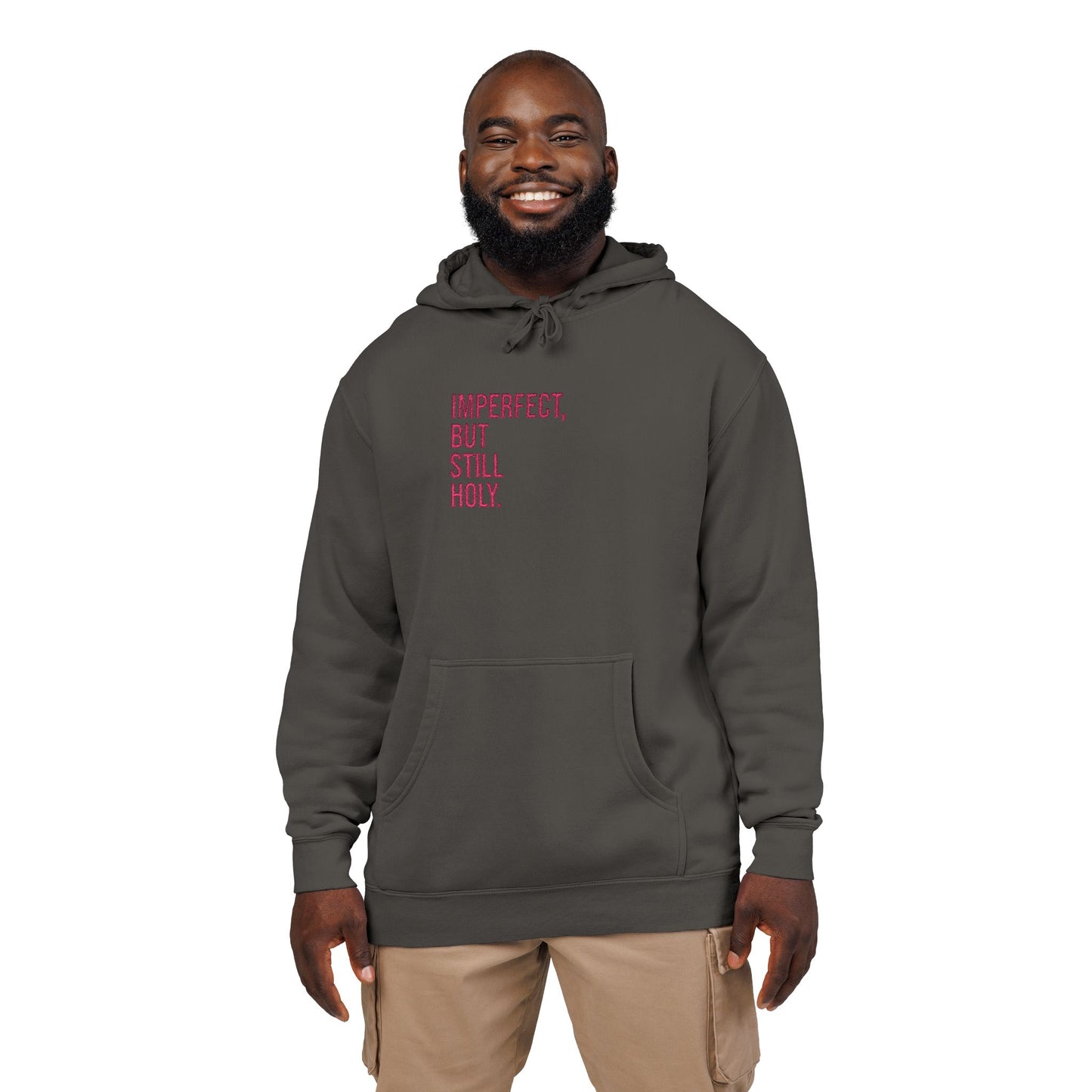 Imperfect, But Still Holy. - Embroidered Hoodie
