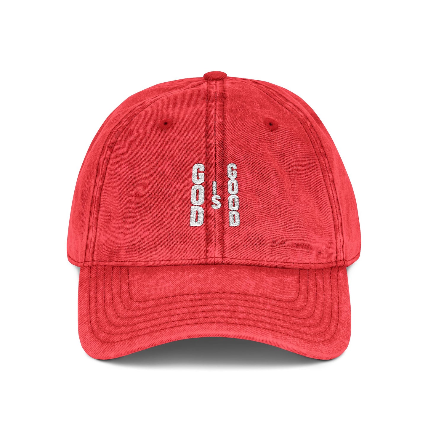 “God is Good" Vintage Embroidered Hat
