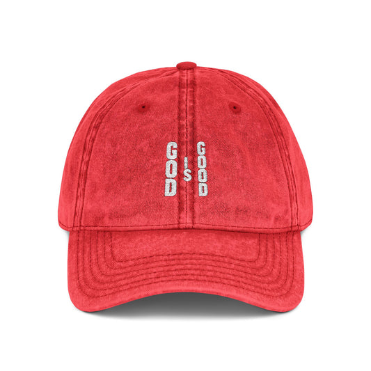 “God is Good" Vintage Embroidered Hat