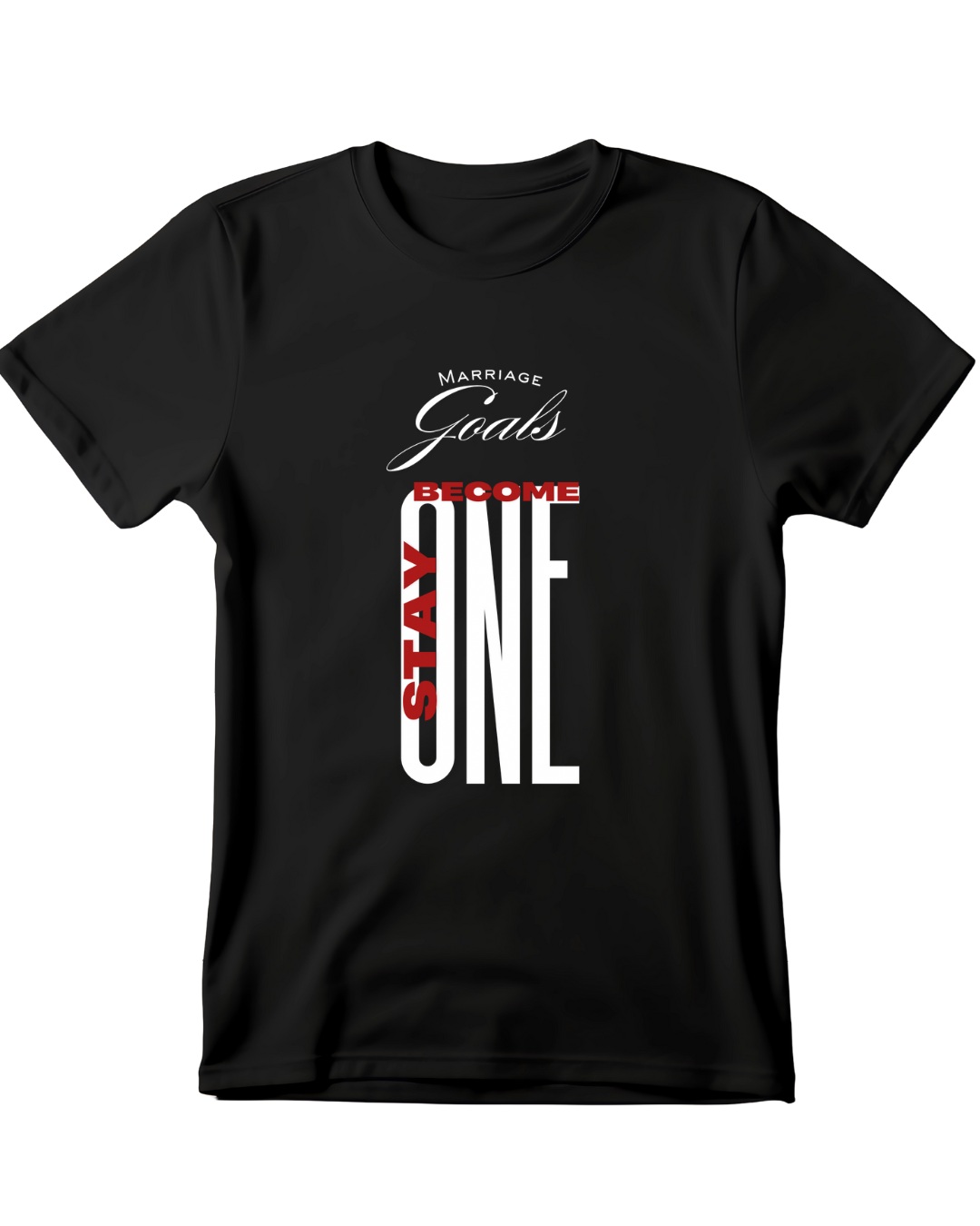 "Marriage Goals - Become One, Stay One" Heavy Cotton Tee