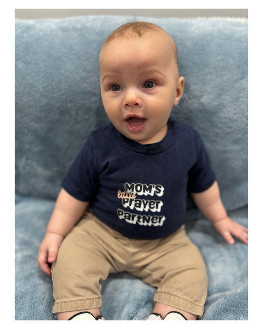 "Mom's little Prayer Partner" Baby t-shirt