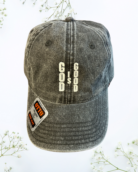 “God is Good" Vintage Embroidered Hat