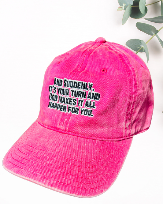 "And Suddenly" Vintage Embroidered Hat