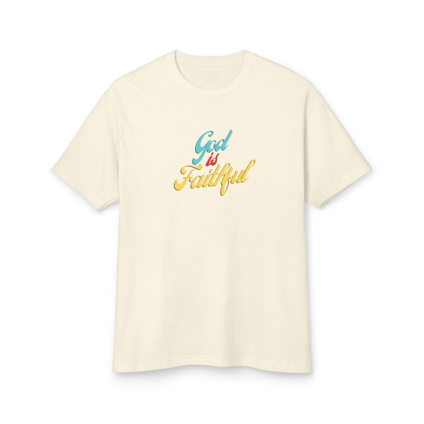 "God is Faithful" Unisex Heavyweight Cotton Tee