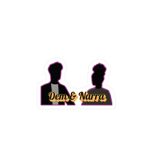 Dem and Narra Face each other - Romance Novel Custom Stickers