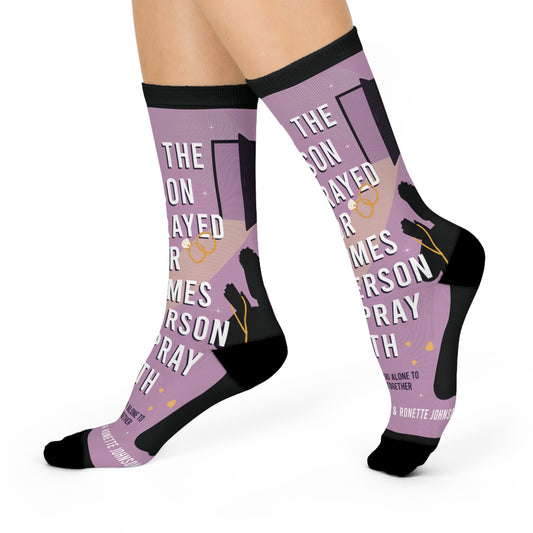Romance Novel Crew Socks — "When the Person You Prayed For Becomes the Person You Pray With"