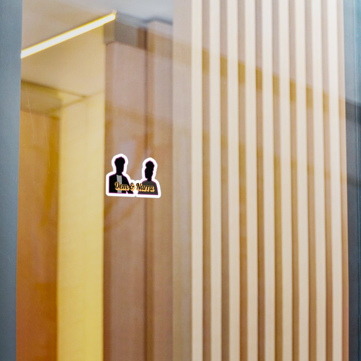 Dem and Narra Face each other - Romance Novel Custom Stickers
