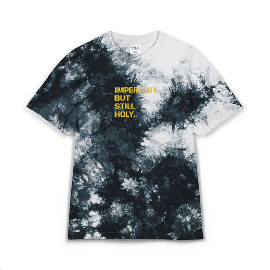 "Imperfect, But Still Holy" - Oversized Tie-Dye T-Shirt (Embroidery)