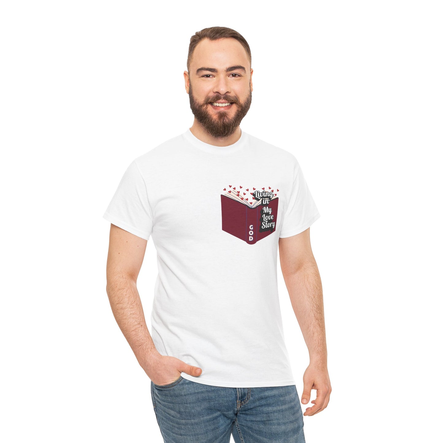 "Living In My Love Story" book t-shirt