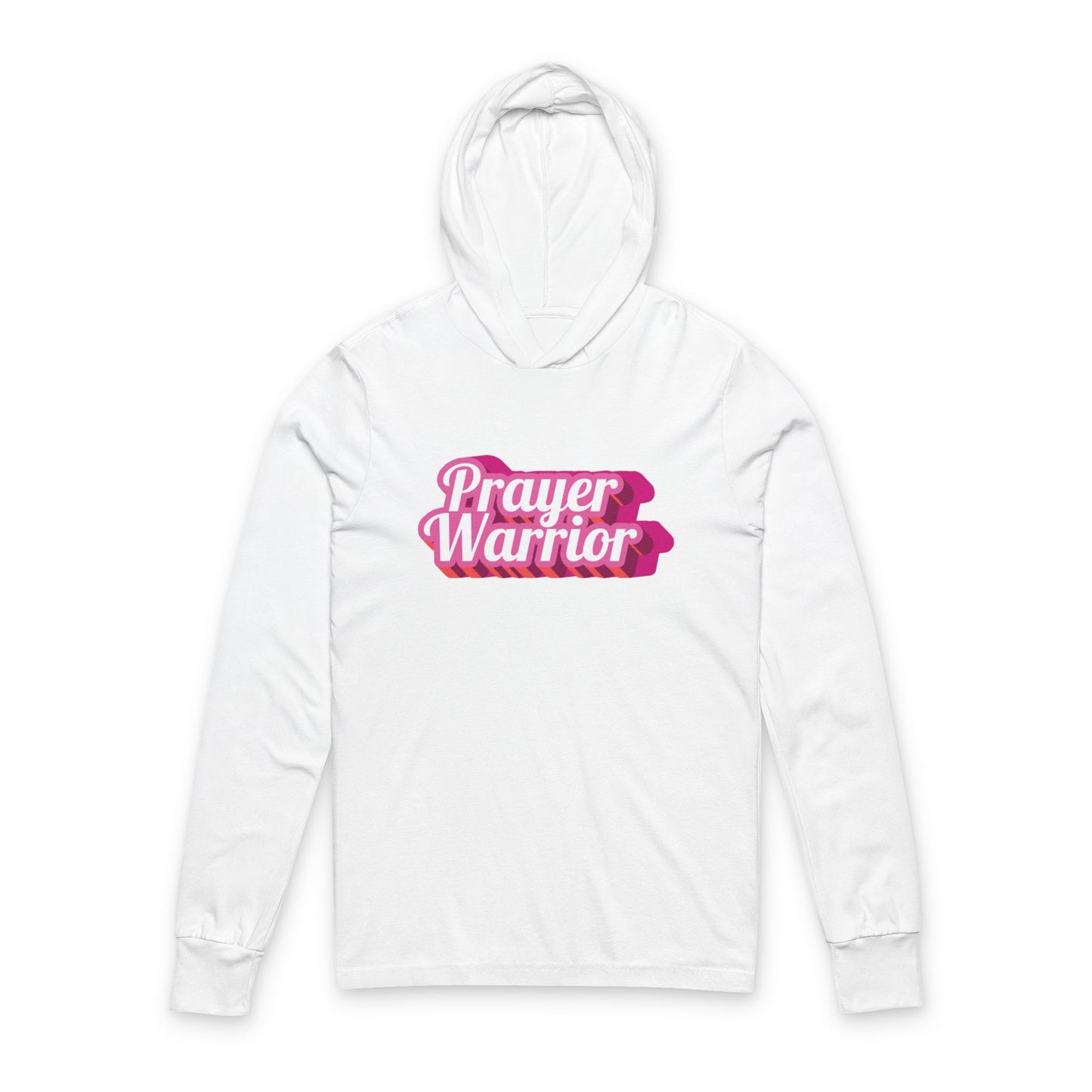 "Prayer Warrior" Hooded Long Sleeve Tee
