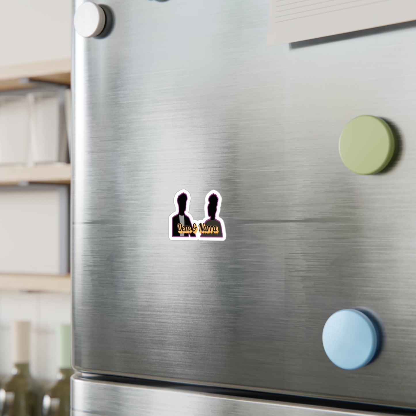 Dem and Narra Face each other - Romance Novel Custom Stickers