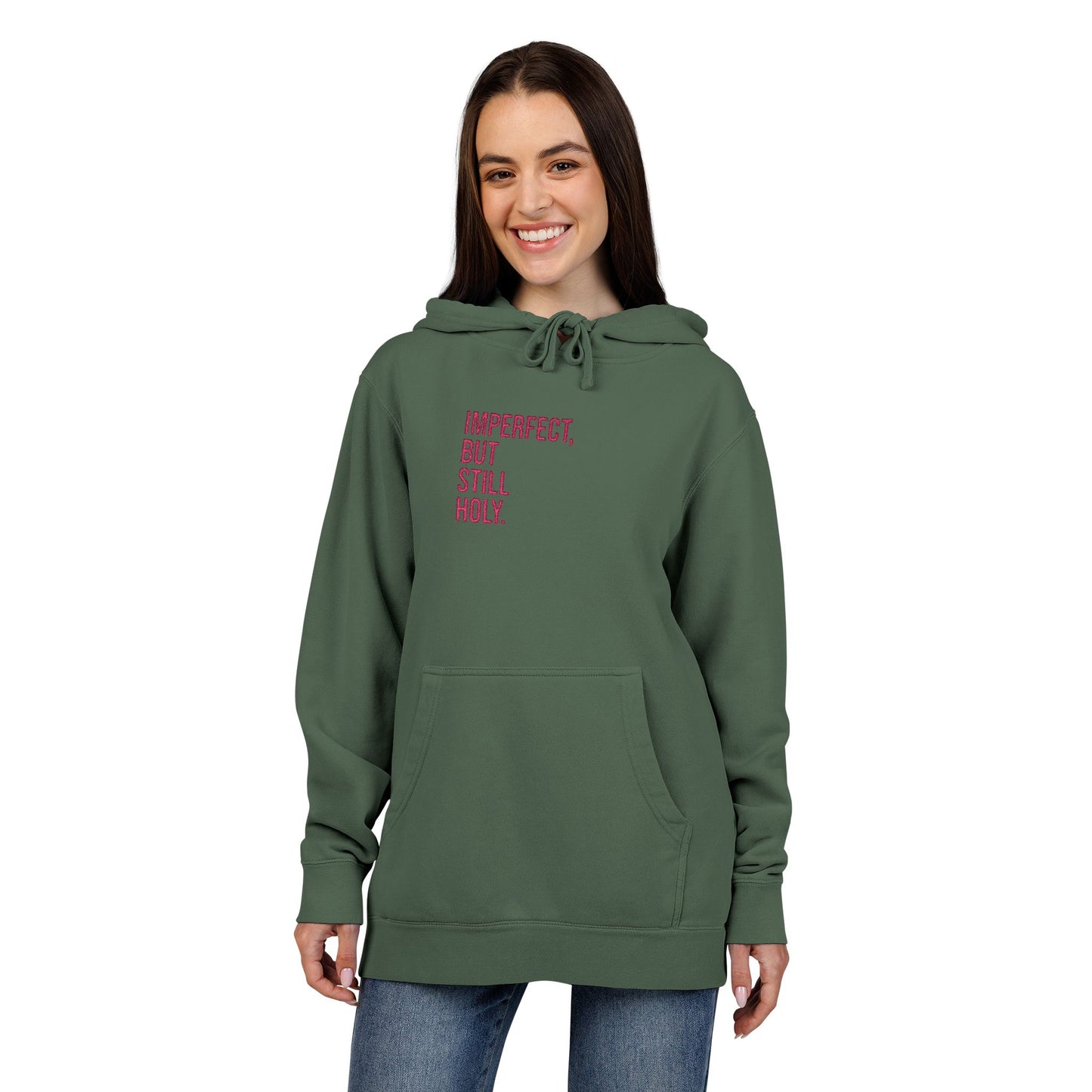 Imperfect, But Still Holy. - Embroidered Hoodie