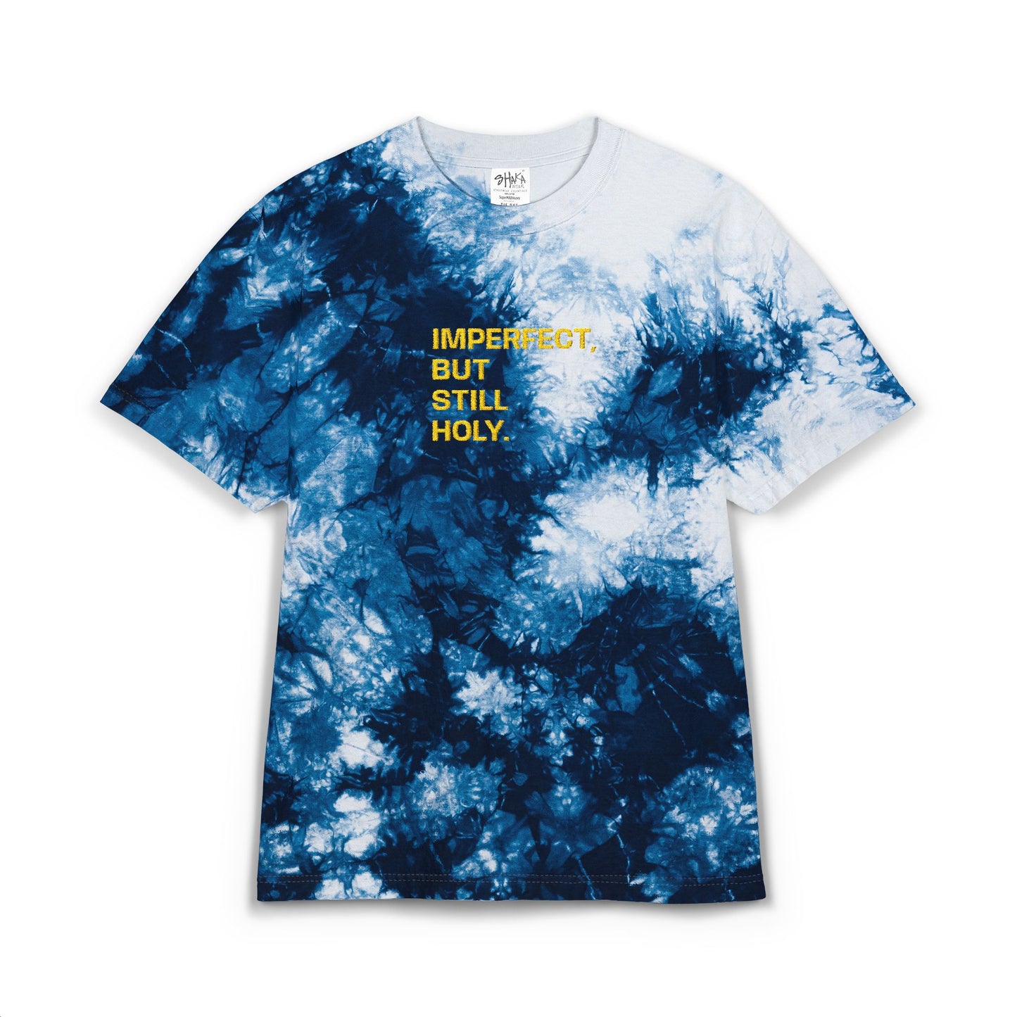"Imperfect, But Still Holy" - Oversized Tie-Dye T-Shirt (Embroidery)