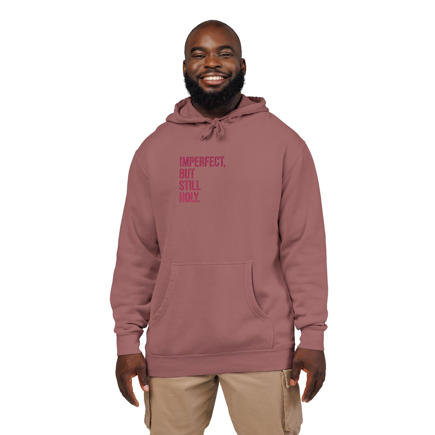 Imperfect, But Still Holy. - Embroidered Hoodie