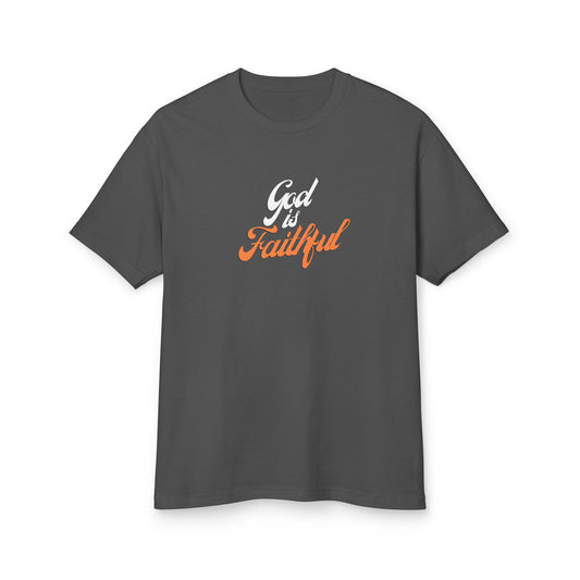 "God is Faithful" Unisex Heavyweight Cotton Tee