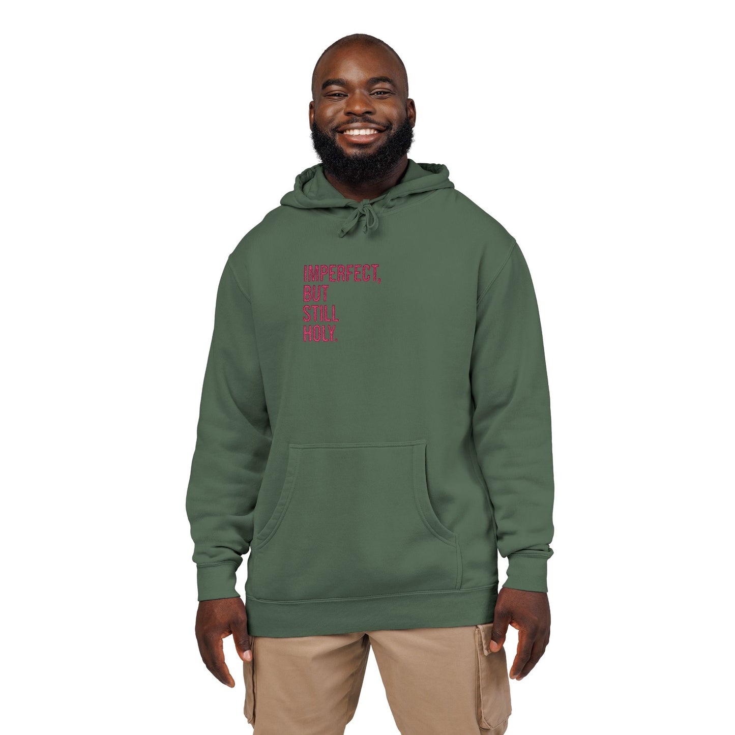 Imperfect, But Still Holy. - Embroidered Hoodie