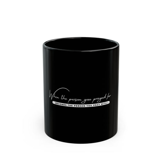 Simple Pray Black Mug