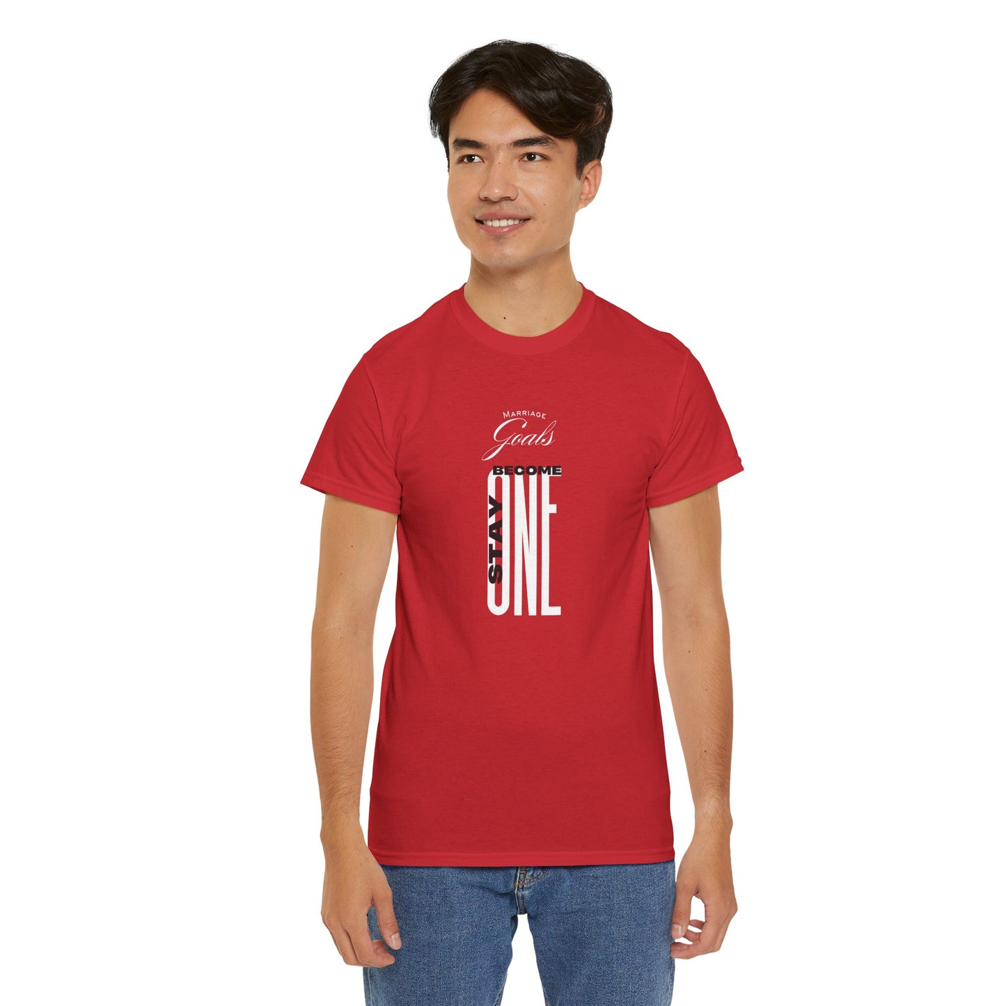 "Marriage Goals - Become One, Stay One" Heavy Cotton Tee