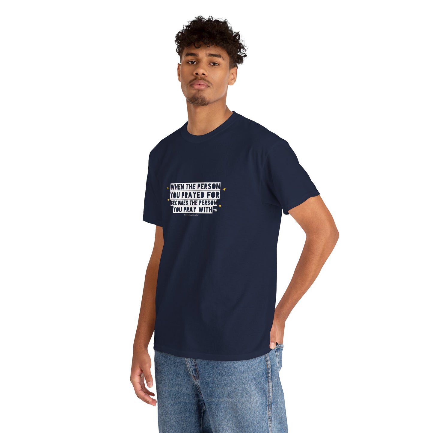 "When The Person You Prayed For Becomes The Person You Pray With" Book Merch tee