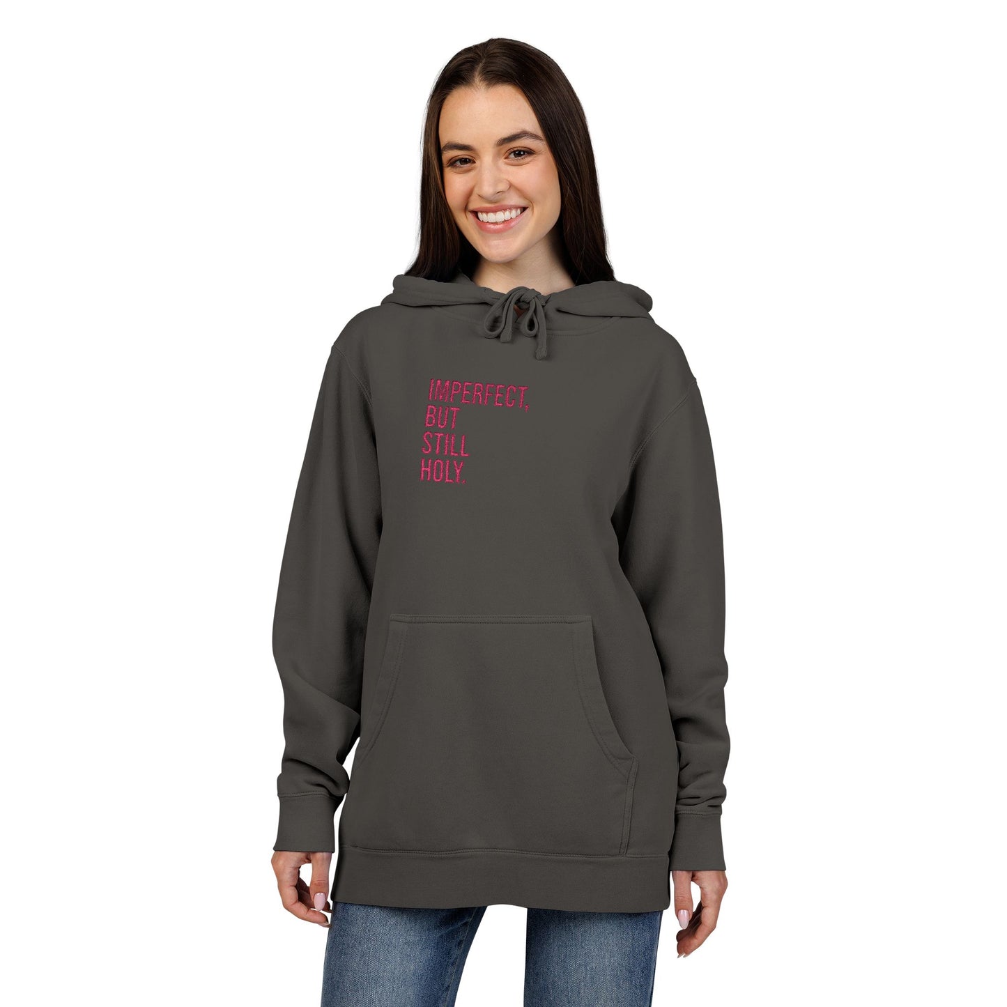 Imperfect, But Still Holy. - Embroidered Hoodie