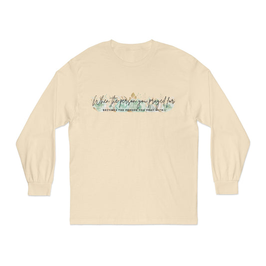 Green Floral Pray Long Sleeve T-Shirt