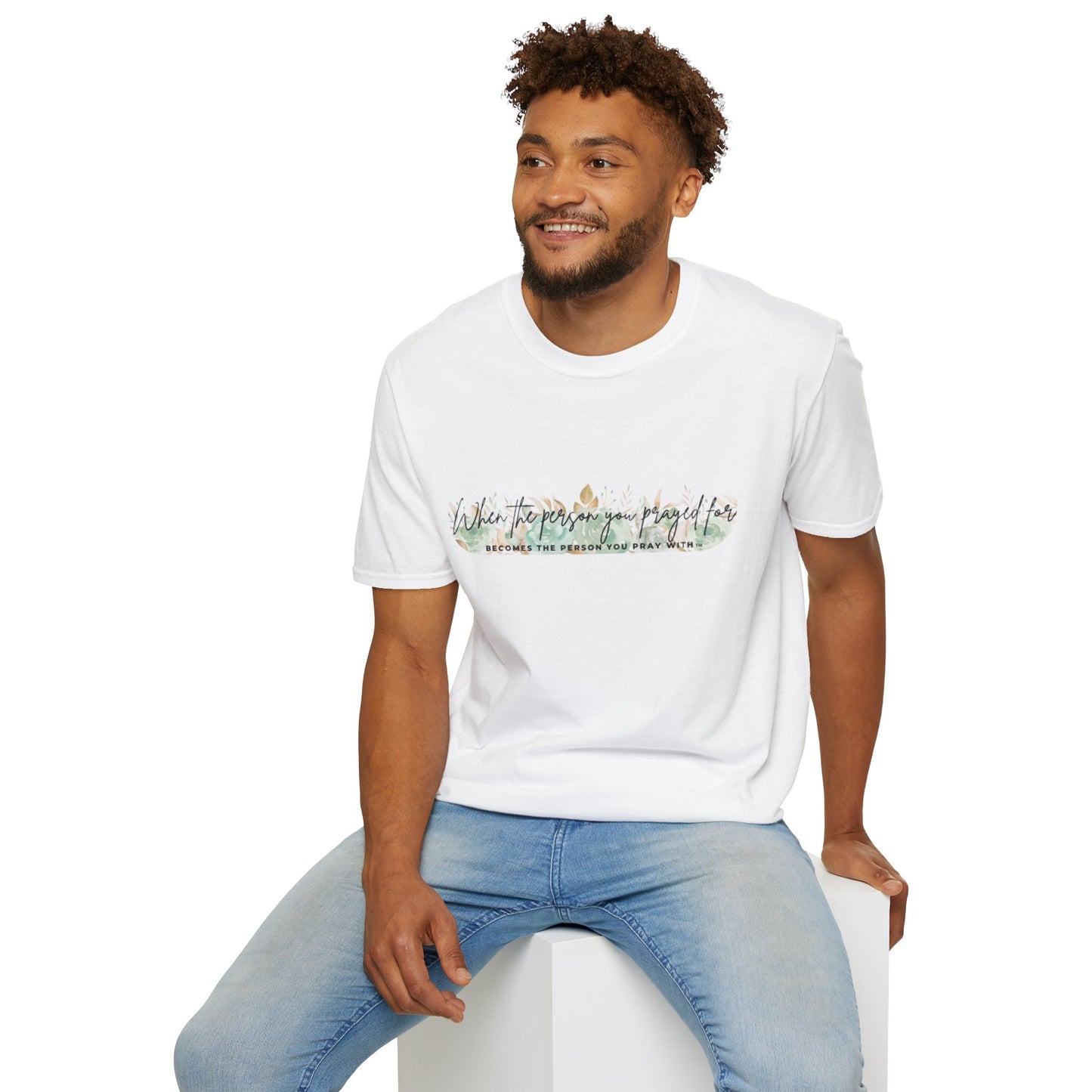 Green Floral Pray T-Shirt