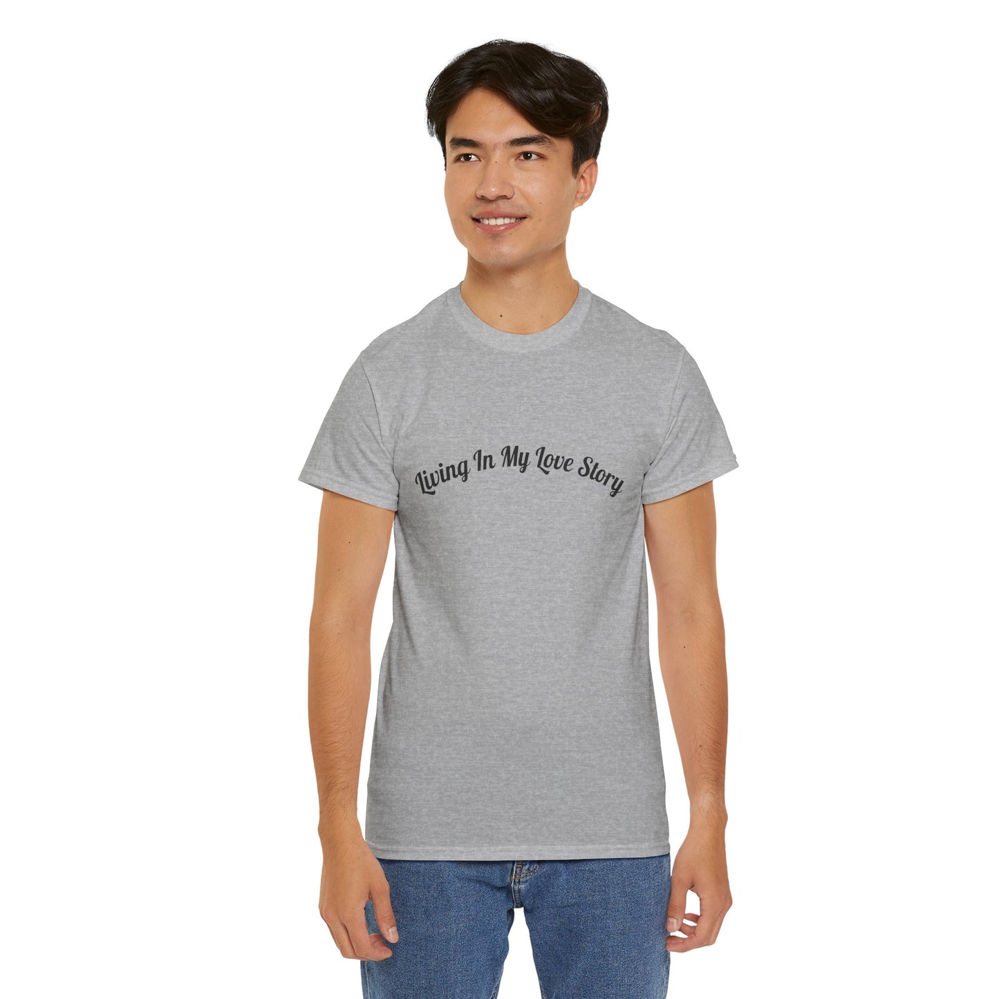 "Living In My Love Story" simple design tee